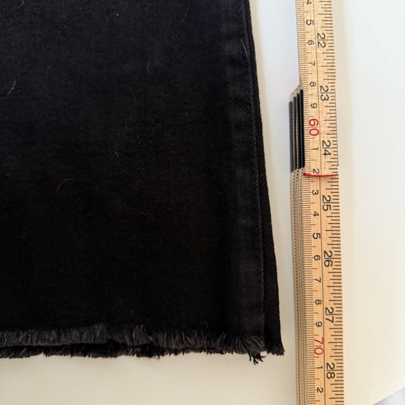 Risen Black Distressed Wide Leg Crop Raw Hem Plus Size Jeans 1X - Picture 10 of 10